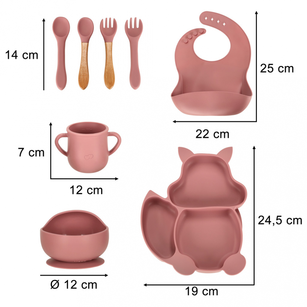 Set Diversificare Ikonka 9P Silicon Squirrel Pink - imagine 8