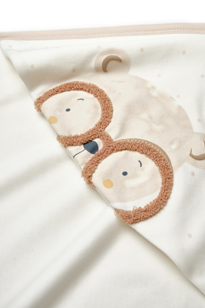 Paturica Gluga Bumbac Organic Bebe | BabyCosy - imagine 4