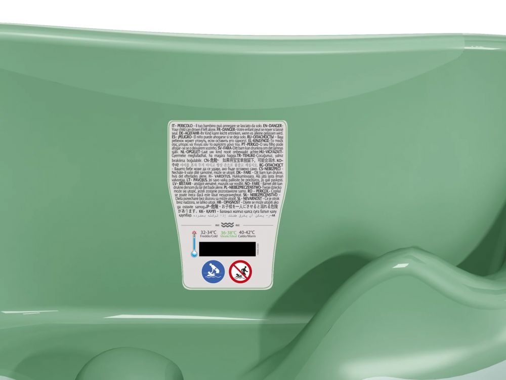 Cada Onda OkBaby Verde Ergonomica cu Termometru - imagine 3