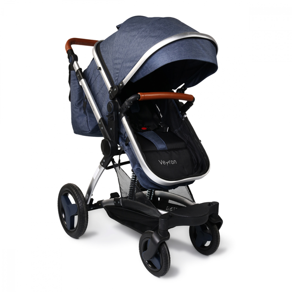 Carucior 2 in 1 Moni Veyron Jeans, Reversibil