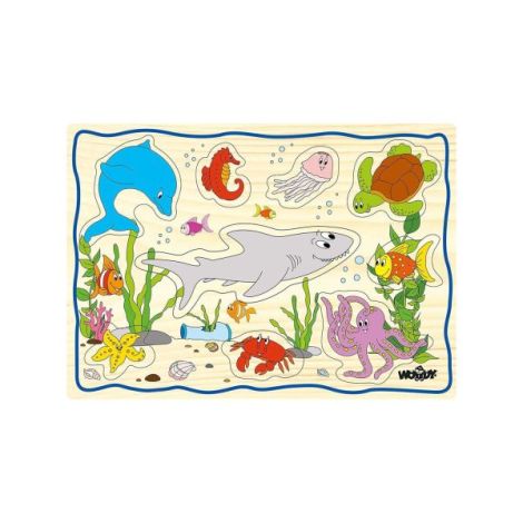 Puzzle Woodyland Animale Fermă Educativ - imagine 2