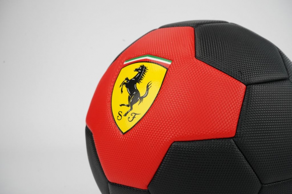Minge Fotbal Ferrari Size 5, Rosu-Negru - imagine 2