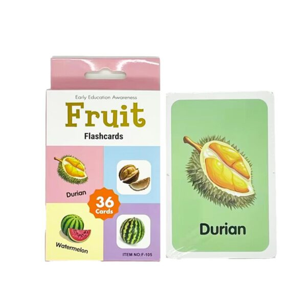 Set 36 Carduri Fructe Engleza Amacs