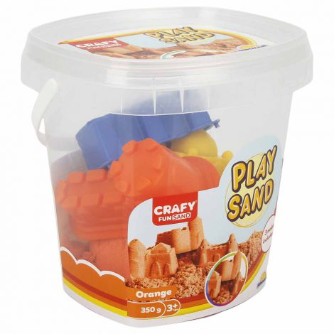Nisip Kinetic Crafy Portocaliu, 350 gr + Unelte - imagine 2