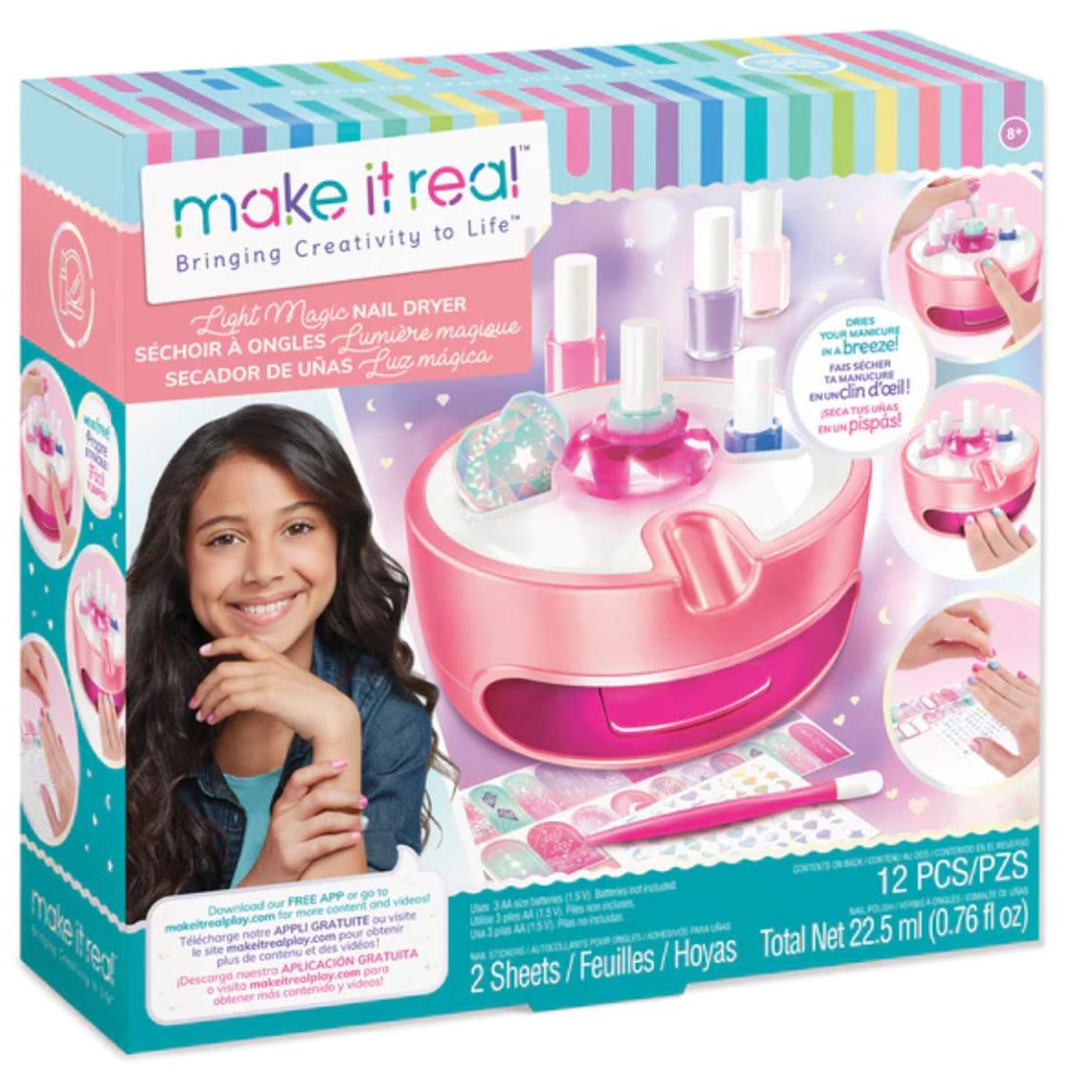 Set Manichiura Make It Real cu Lampa, 12 Piese
