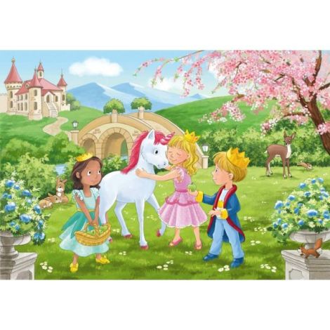Puzzle Printese si Unicorn Ravensburger 2x12 piese - imagine 3