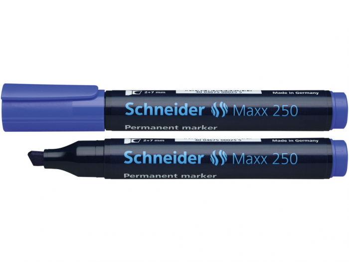 Marker Permanent Schneider Maxx 250, 4 Culori