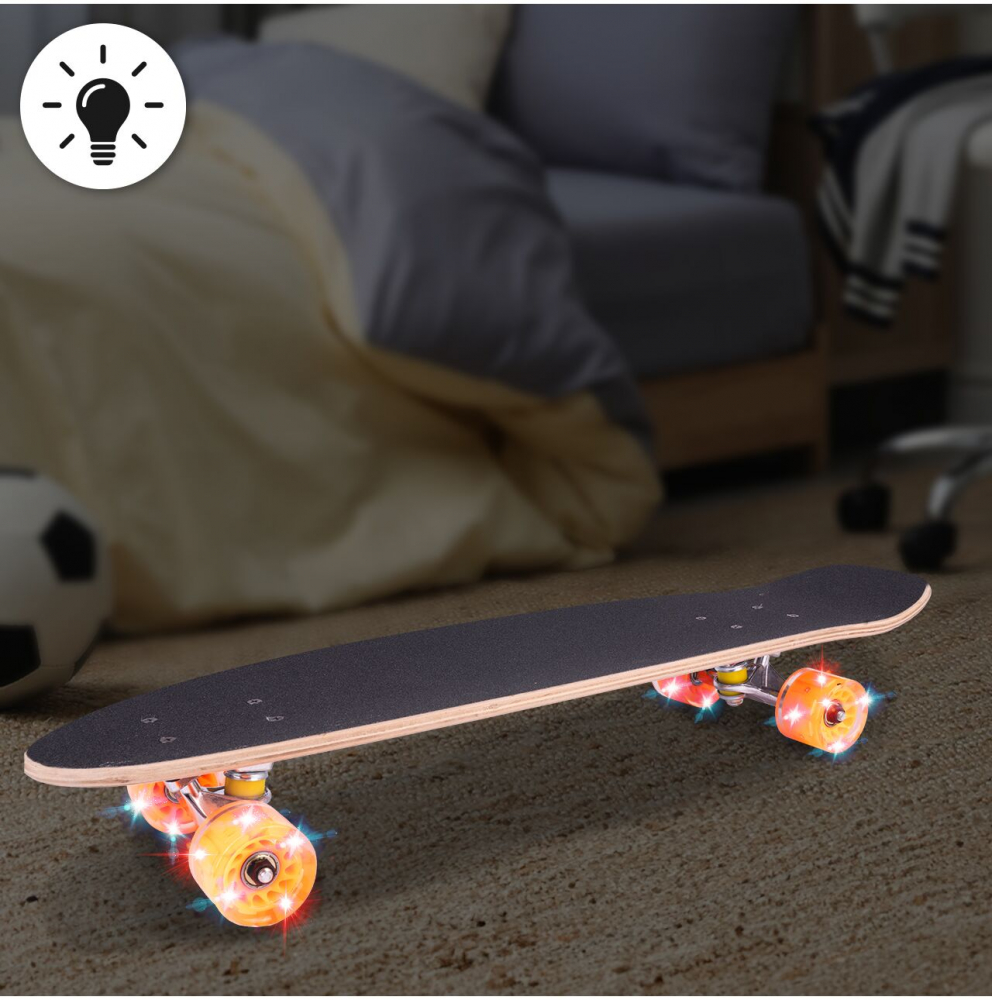Skateboard Malplay cu Roti LED Multicolor - imagine 3