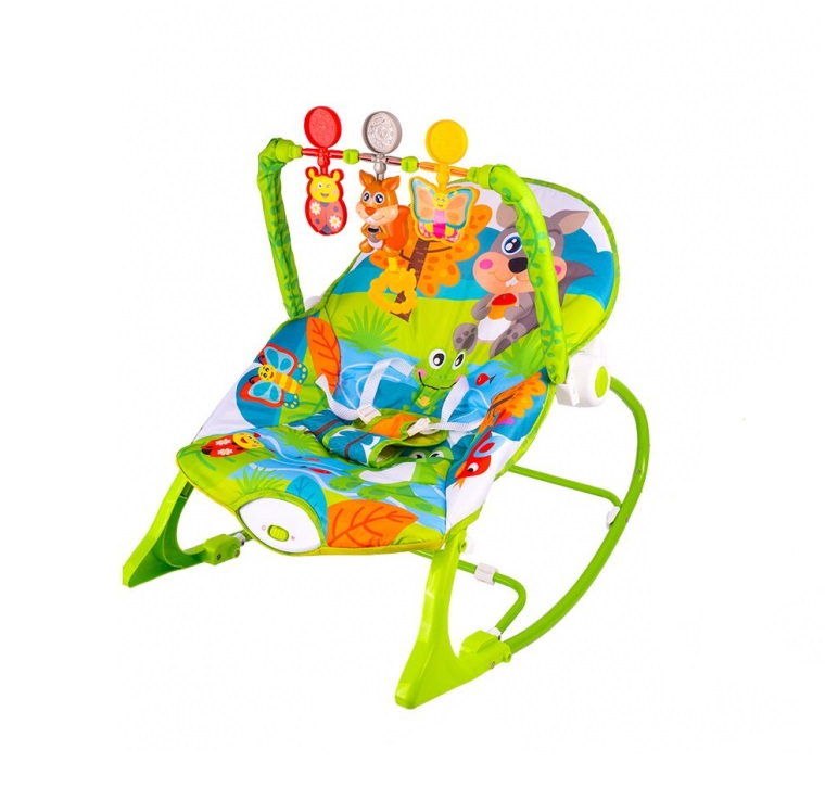 Balansoar Malplay Copii cu Vibratii si Muzica, Green - imagine 7
