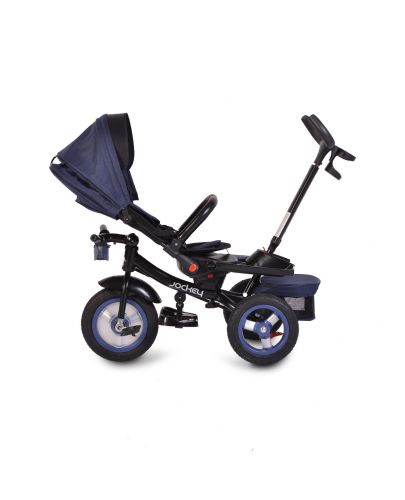 Tricicleta Byox Jockey Dark Blue cu Scaun Rotativ - imagine 4