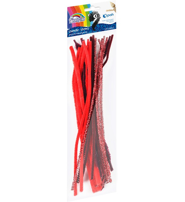 Set 20 Sârme Plusate Roșii 30cm | Fiorello