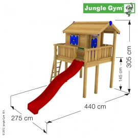 Playhouse Platform XL cu Tobogan 3m Junglegym - imagine 2