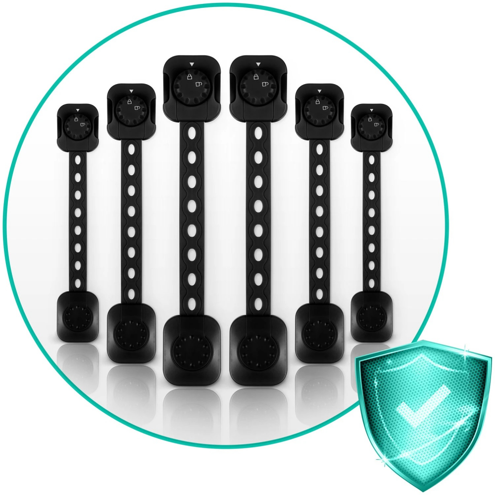 Set 6 Siguranțe Mobilier Ricokids Negru - imagine 6