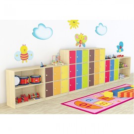 Set rafturi colorate Moje Bambino, mobilier grădiniță