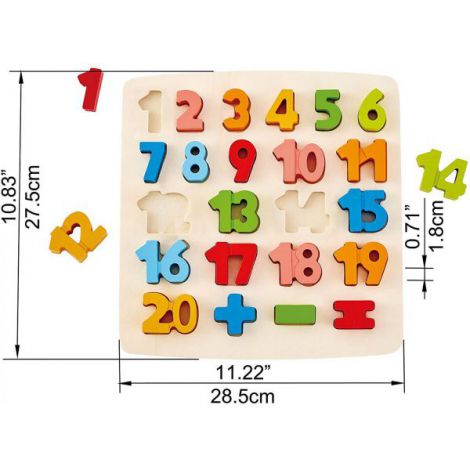 Hape Puzzle Matematica Chunky 1-20, Lemn - imagine 4