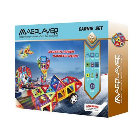 Magplayer 72 piese - Joc constructie magnetic