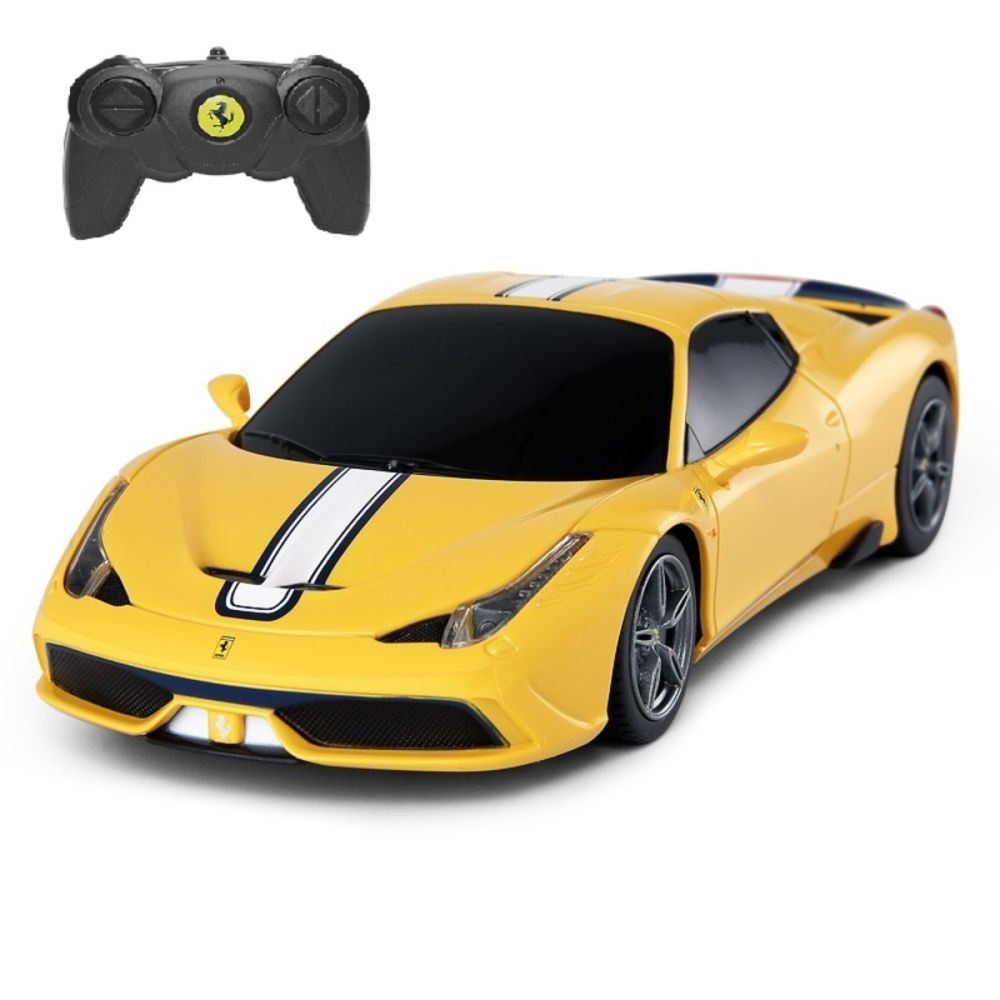 Mașina Ferrari RC Rastar 1:24 Galbenă