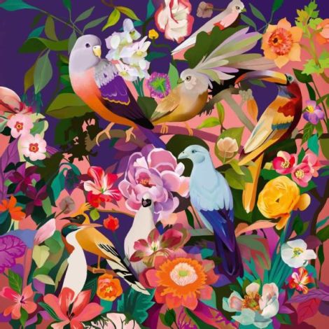 Puzzle Păsări și Flori 750 piese Ravensburger