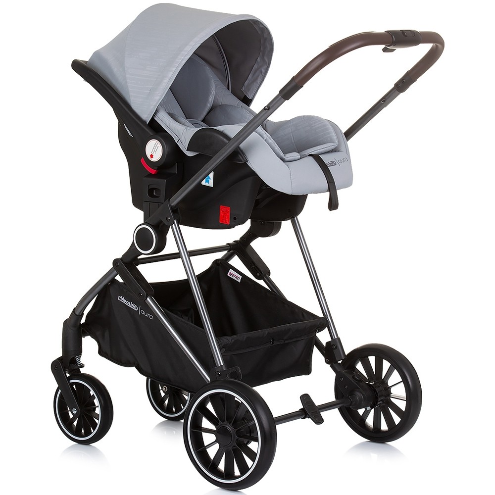 Carucior Chipolino Aura 3 in 1 Ash Grey, 0-22kg - imagine 3