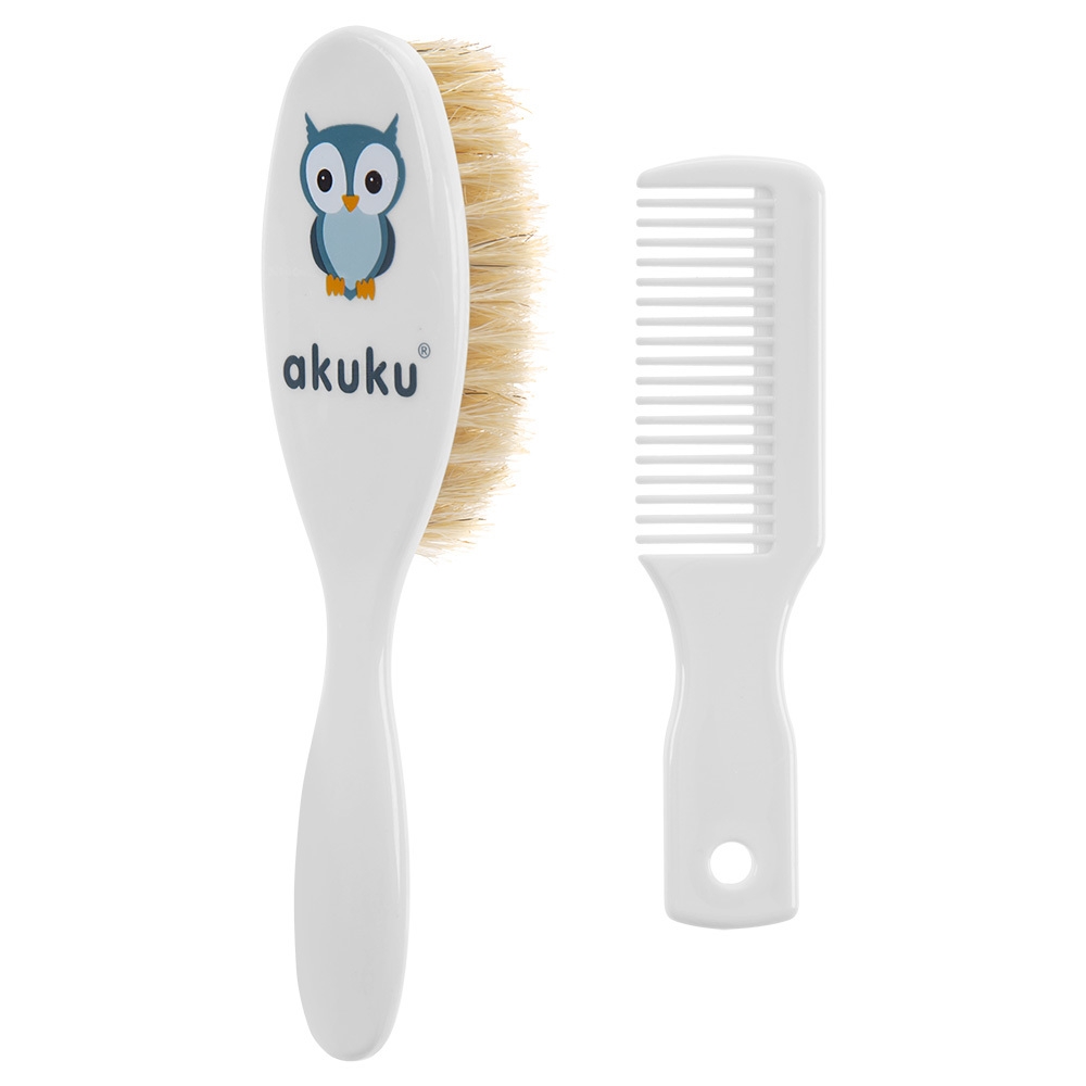 Set Perie și Pieptene Akuku cu Peri Naturali - imagine 3