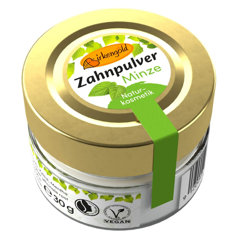 Pasta de Dinti Pudra Menta Fără Fluor Birkengold