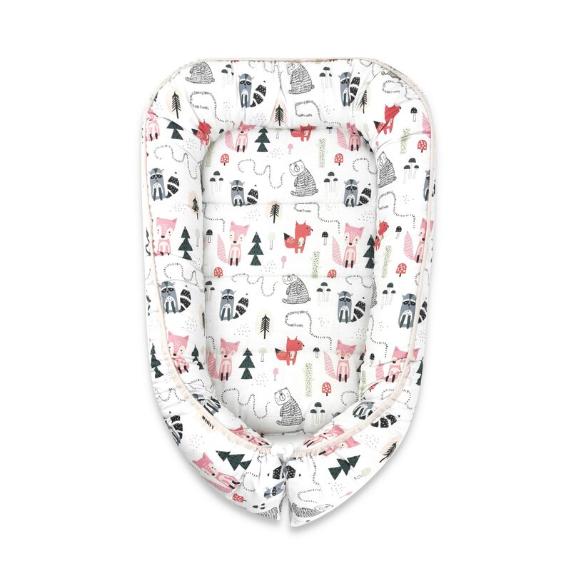 Cosulet Bebe MimiNu Cocoon Fox, Bumbac, 75x55 cm - imagine 2