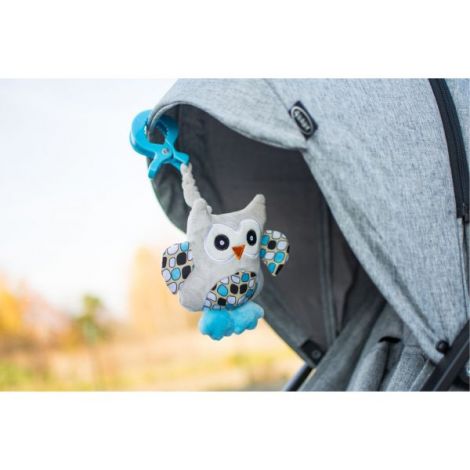 Jucărie 4Baby SQUEEZE Bufnite Albastre | Carucior - imagine 5
