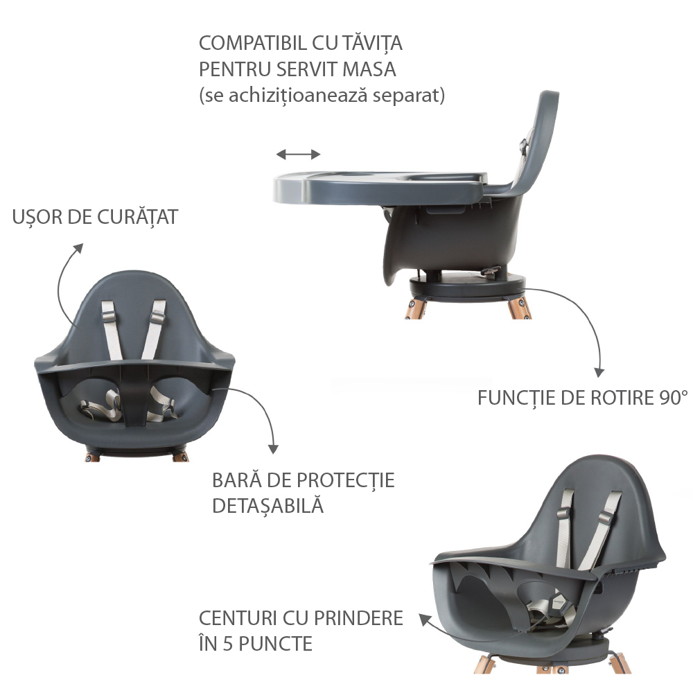 Scaun masă Childhome Evolu One.80 Reglabil - imagine 4