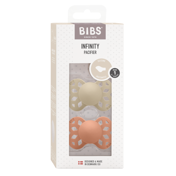 Set 2 Suzete Bibs Infinity Silicon 0+