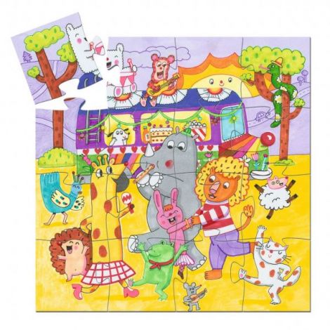 Puzzle Djeco Autobuzul Copilariei - 16 Piese - imagine 2