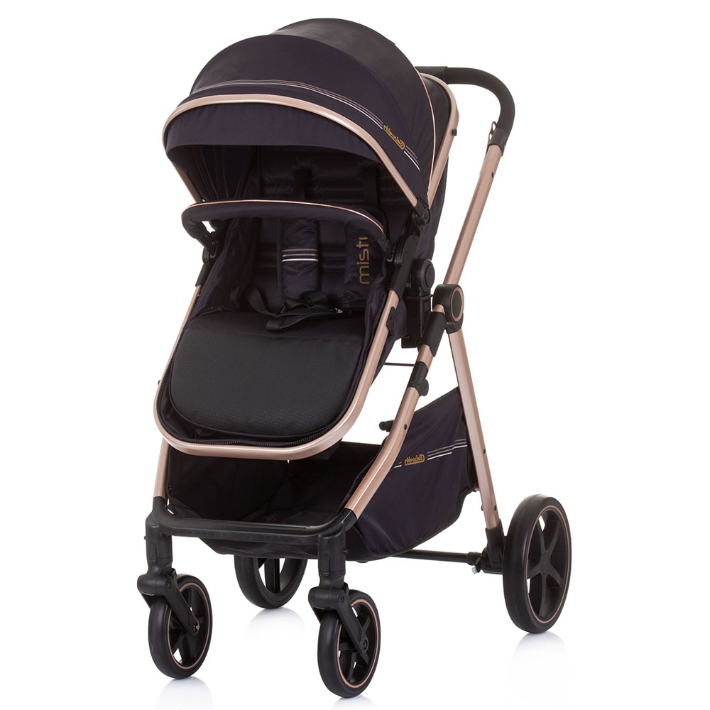 Carucior Chipolino Misty 2 in 1 Ebony, Landou + Scaun