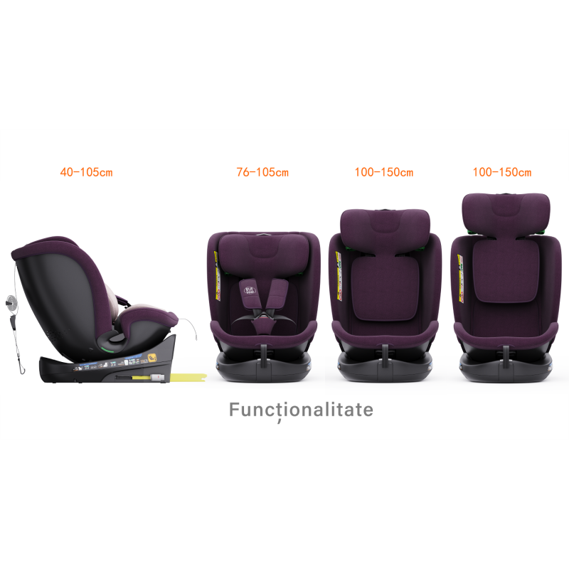 Buf Boof B-Joy Deluxe iSize Scaun Auto Rotativ - imagine 4