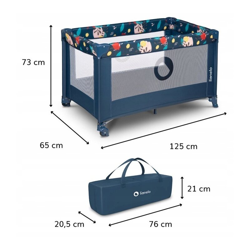 Patut pliant Lionelo Stefi, nivel, 120x60 cm - imagine 8
