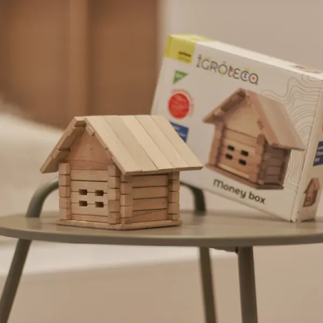 Set constructie lemn Pusculita Igroteco 37 piese - imagine 2