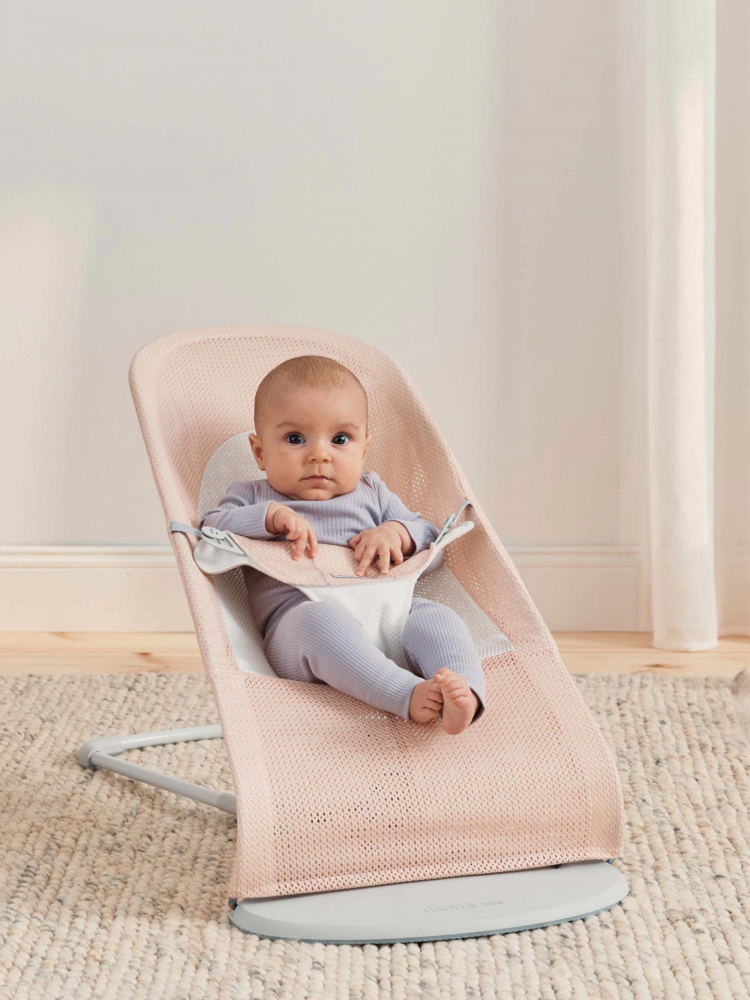 Balansoar Baby Bjorn Balance Soft, Pearly Pink/White - imagine 3