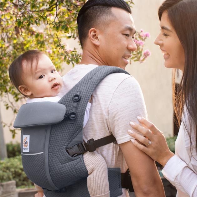 Ergobaby Adapt Soft Flex Mesh, Marsupiu Ergonomic, Gri Grafit - imagine 2