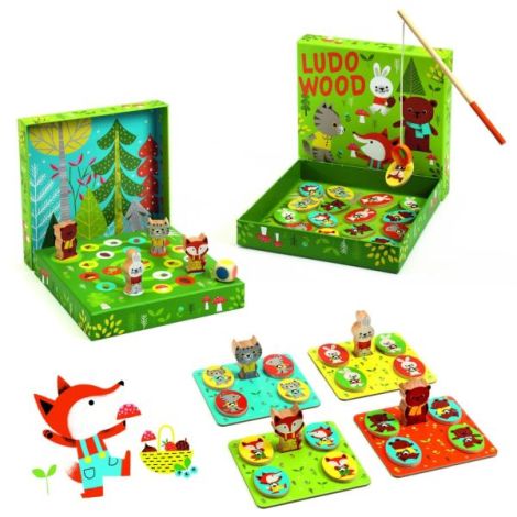 LudoWood 4 Jocuri Educativ Djeco Lemn - imagine 4