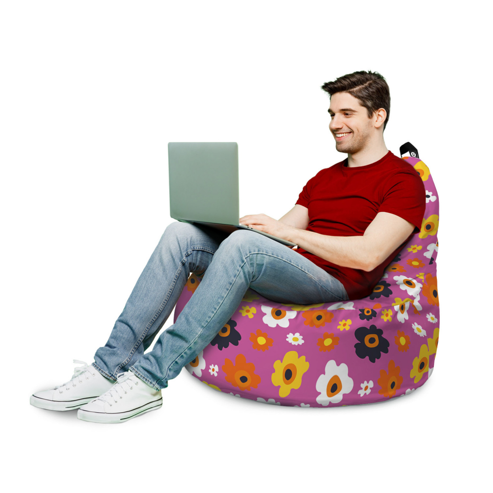 Fotoliu Bean Bag Updeco Big Chill Daisy Mov - imagine 3