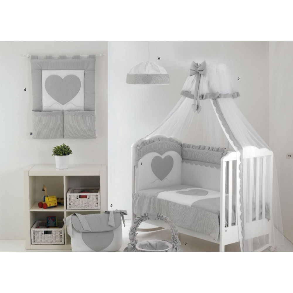 Set Lenjerie Bebelusi Raffaello - Bumbac Brodat - imagine 3