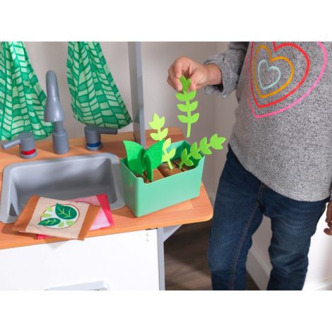 Bucătărie Joacă Kidkraft Terrace Garden cu Lumini - imagine 9