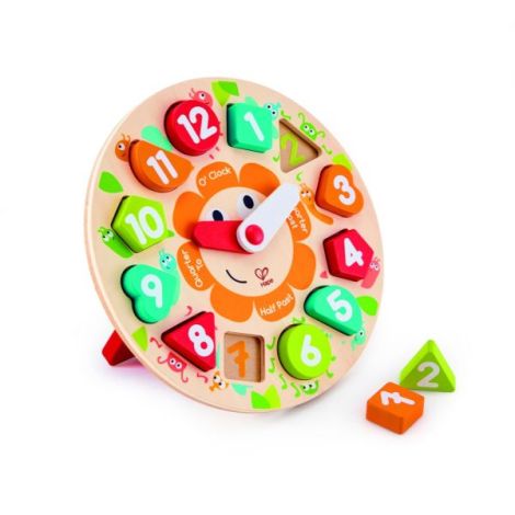 Puzzle Ceas din Lemn Hape - Dezvoltă Abilități