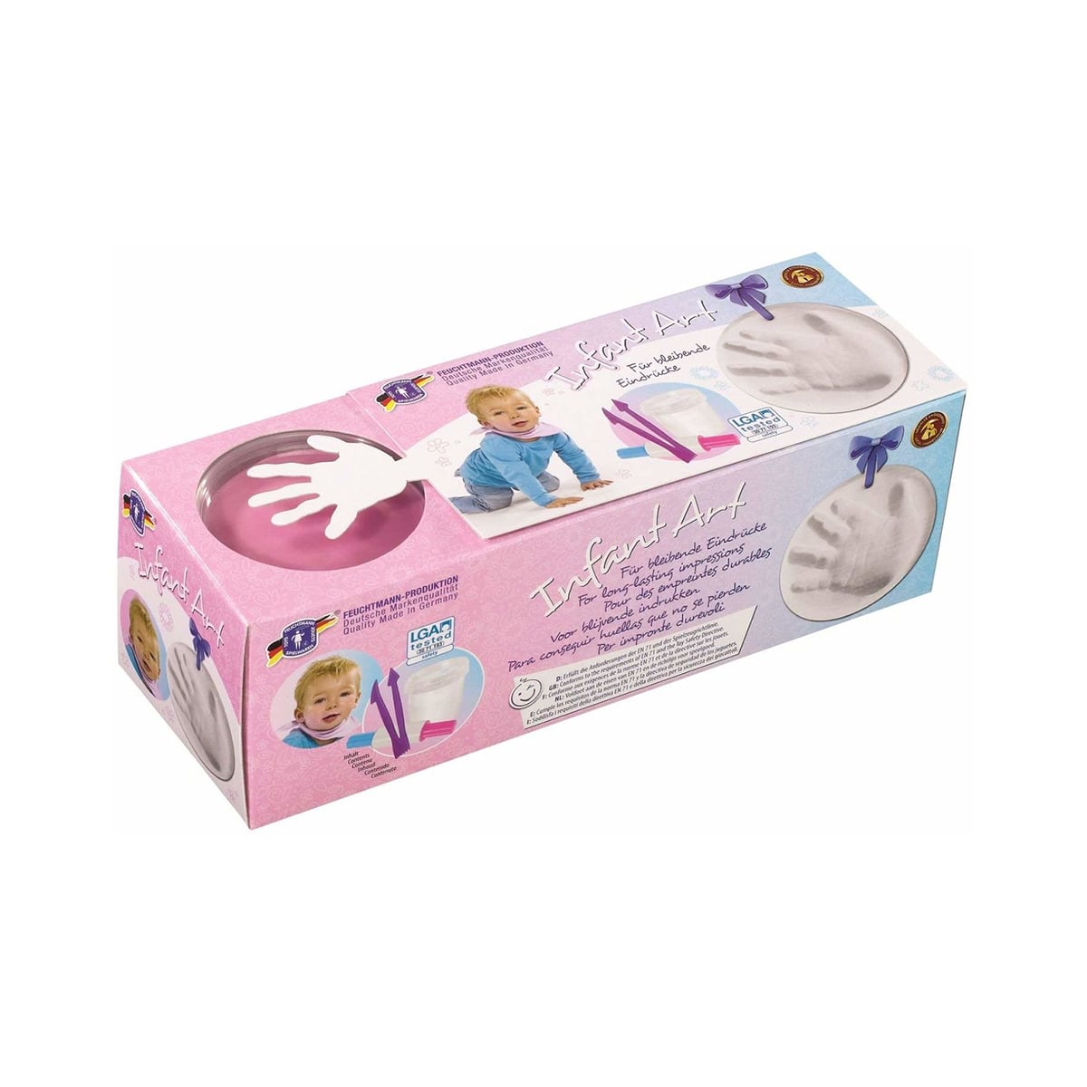 Kit Amprenta Bebelusi Feuchtmann Roz, Pastă Modelaj