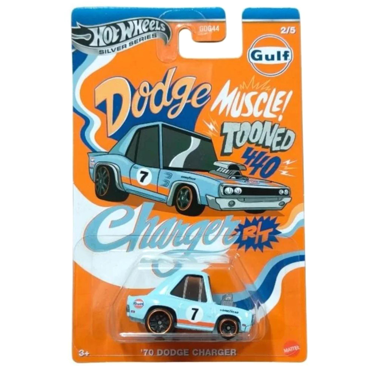 Hot Wheels Gulf Tooned '70 Dodge Charger 1:64