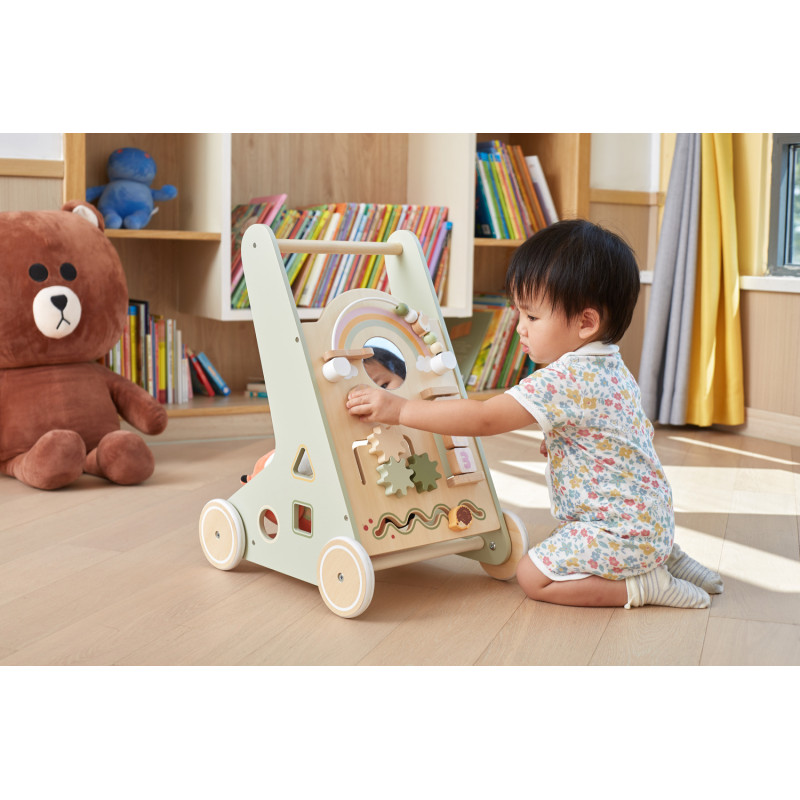 Antemergator PolarB Viga Montessori - Verde - imagine 6