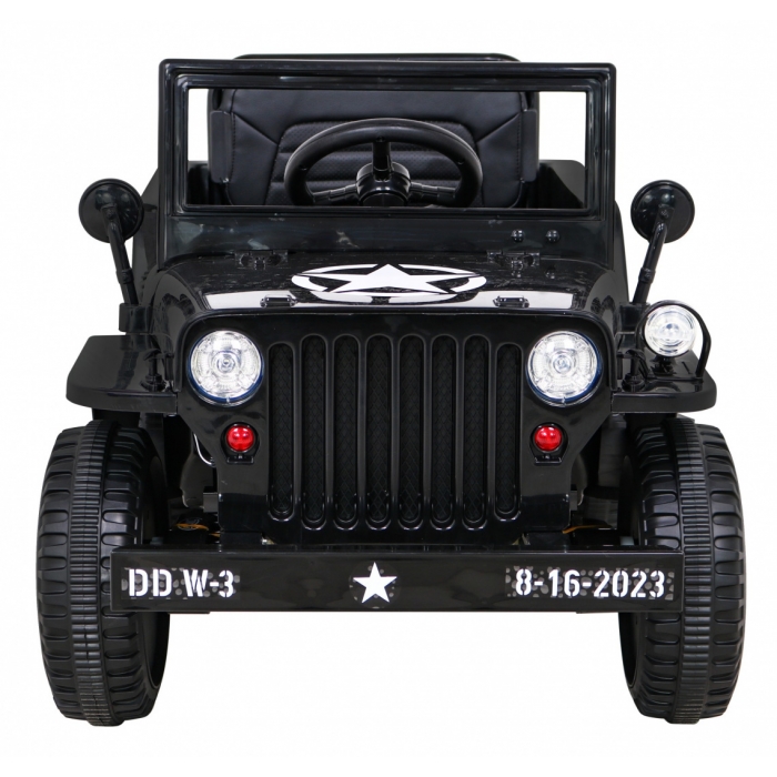 Masinuta Electrica Ramiz 4x4 Retro, 140W, Negru - imagine 8