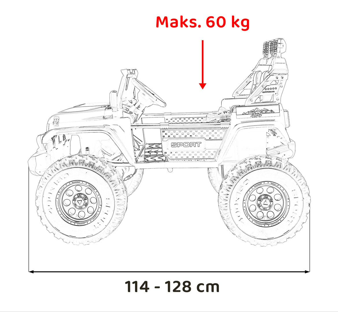 Masinuta Electrica Jeep 4x4 2 Locuri 960W - Autokids - imagine 11
