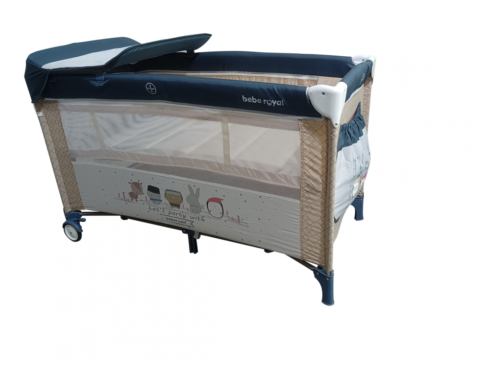 Patut pliabil Bebe Royal cu masuta de infasat - imagine 2