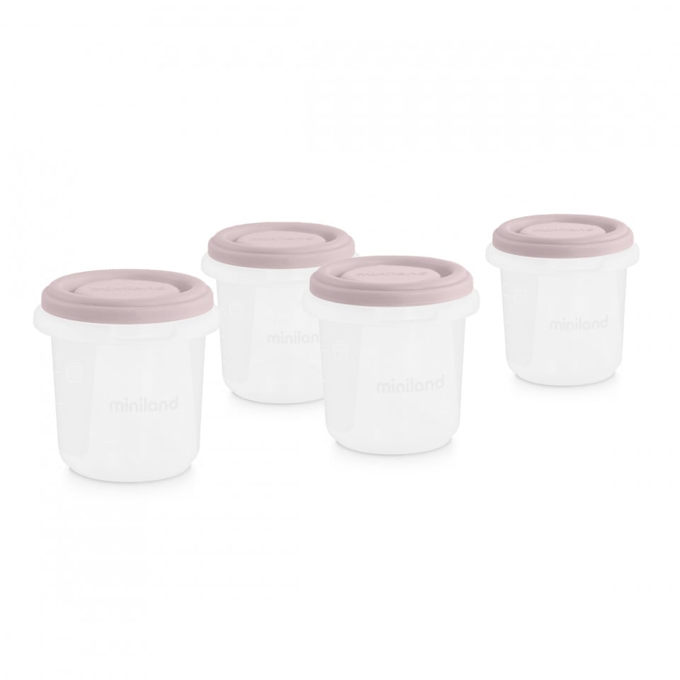 Set 4 recipiente Miniland Terra Blush 200ml - imagine 2