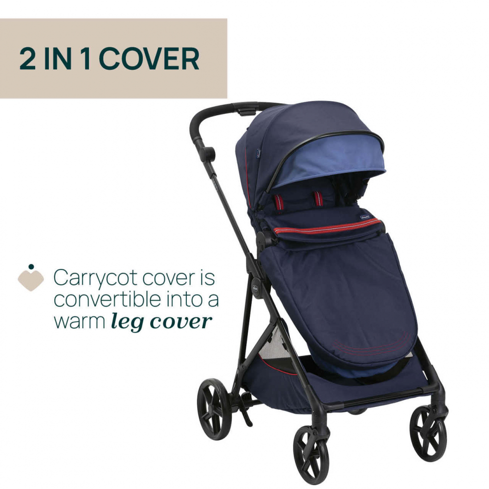 Chicco Seety 3in1 Carucior Scaun Auto OxFord Blue - imagine 2