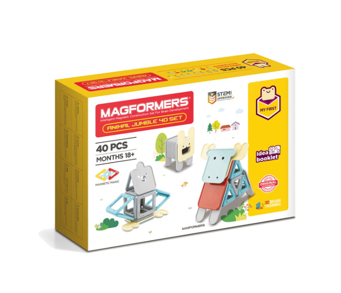 Magformers Animale 40 Piese | Set Magnetic Construit